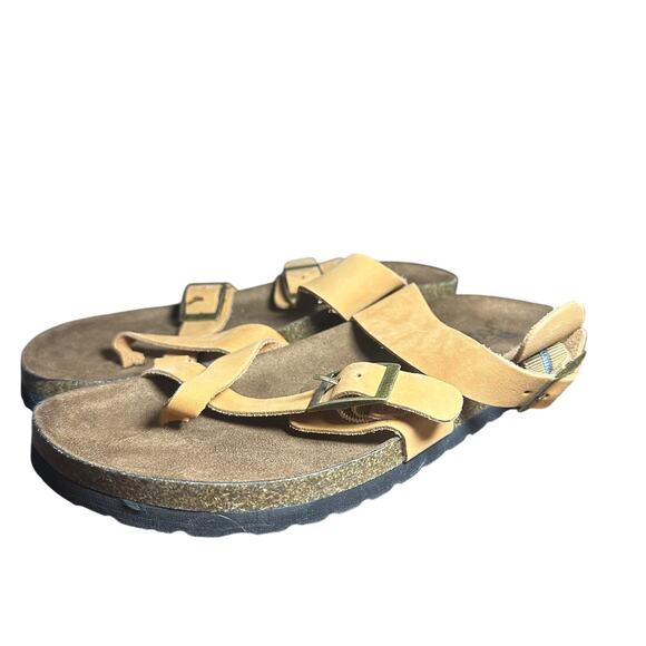 White Mountain Women's Footbeds Sandals Tan Suede Adjustable Comfort Size 8M - Picture 5 of 12